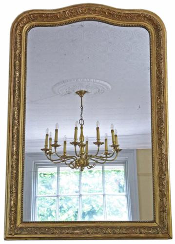 Antique Large Quality French Gilt Overmantle Wall Mirror 19th Century (1 of 6) Antique Large Quality French Gilt Overmantle Wall Mirror 19th Century (1 of 6)