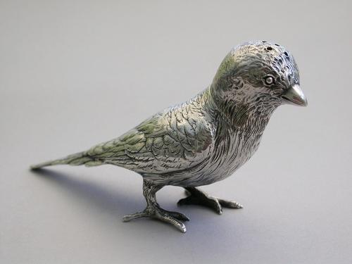 Victorian Novelty Silver Fancy Canary Pepper by Frederick Edmonds, London, 1894 (1 of 12) Victorian Novelty Silver Fancy Canary Pepper by Frederick Edmonds, London, 1894 (1 of 12)