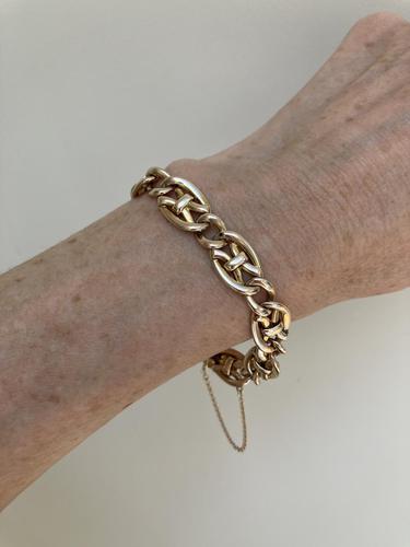 Vintage 9ct Gold Fancy Link Bracelet (1 of 7) Vintage 9ct Gold Fancy Link Bracelet (1 of 7)
