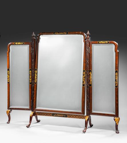 19th Century Triple Plate Dressing Mirror (1 of 5) 19th Century Triple Plate Dressing Mirror (1 of 5)