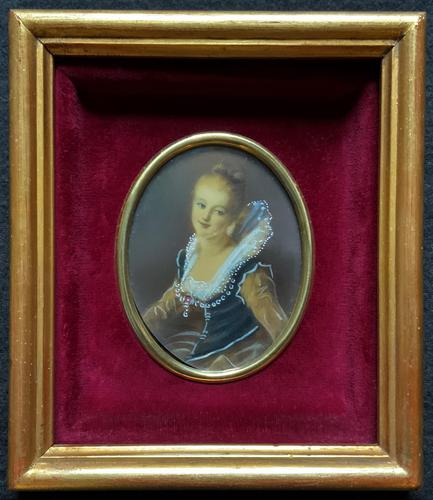 Lovely Original Vintage Miniature Portrait Oil Painting in 18th Century Manner (1 of 8) Lovely Original Vintage Miniature Portrait Oil Painting in 18th Century Manner (1 of 8)