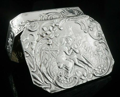 Sterling Silver Snuff Box, Faudel Phillips & Sons, London Antique 1904 (1 of 10) Sterling Silver Snuff Box, Faudel Phillips & Sons, London Antique 1904 (1 of 10)