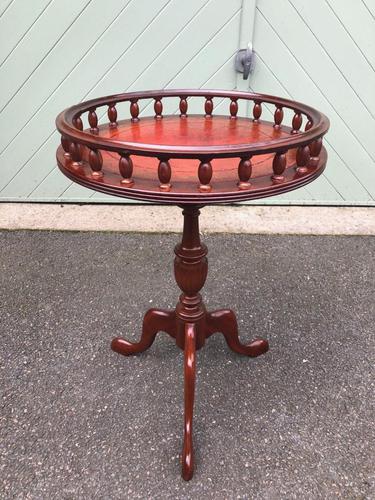 Mahogany Gallery Top Tripod Wine Table (1 of 6)