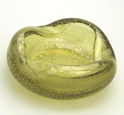 Barovier & Tosa - Quality Murano Art Glass Gold Aventurine Bowl / Ashtray 20th Century (1 of 5) Barovier & Tosa - Quality Murano Art Glass Gold Aventurine Bowl / Ashtray 20th Century (1 of 5)