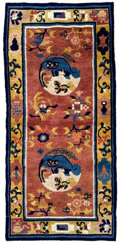 Antique Chinese Ningxia Rug 1.59m x 0.74m (1 of 9) Antique Chinese Ningxia Rug 1.59m x 0.74m (1 of 9)