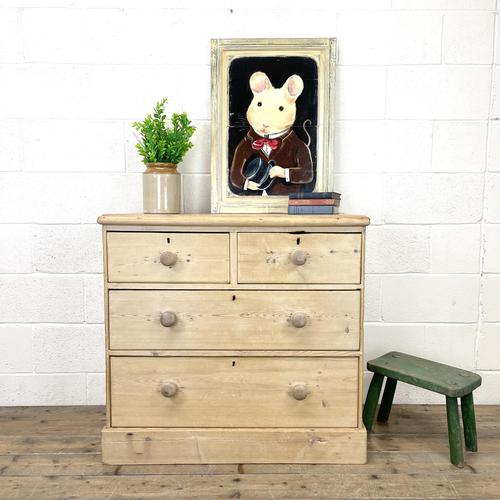 Rustic Antique Pine Chest of Drawers (1 of 10)