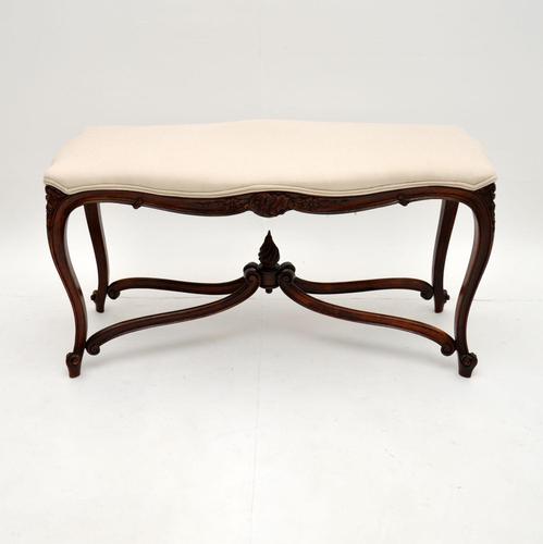 Antique French Carved Walnut Stool / Window Seat (1 of 8) Antique French Carved Walnut Stool / Window Seat (1 of 8)