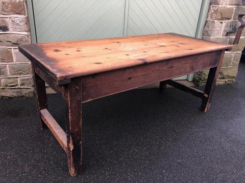 Unusual Antique Pine Baker Preparation Table (1 of 11)