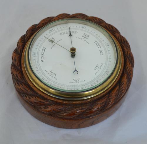 Edwardian Aneroid Barometer Rope Twist (1 of 3) Edwardian Aneroid Barometer Rope Twist (1 of 3)