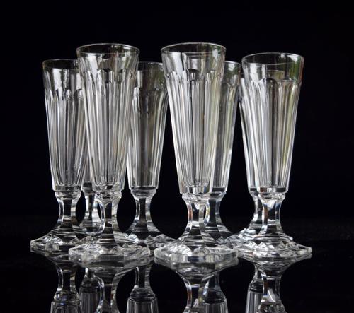 8 Val 8 Saint Lambert Champagne Flutes hexagonal foot (1 of 5)