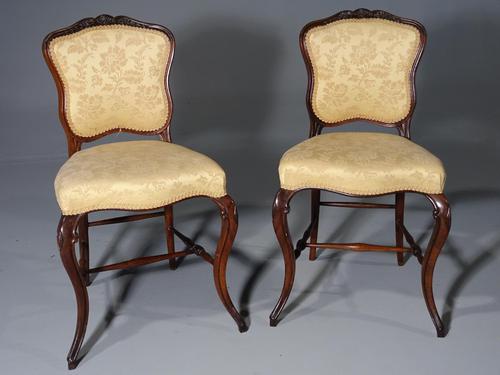 Elegant & Fine Quality Pair of Late 19th Century Rosewood Drawing Room Chairs (1 of 5) Elegant & Fine Quality Pair of Late 19th Century Rosewood Drawing Room Chairs (1 of 5)