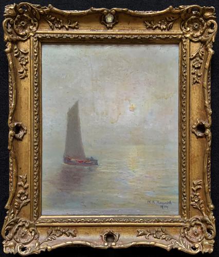 W. H. Renwick Small Edwardian Moonlit Sailing Seascape Oil Painting (1 of 11) W. H. Renwick Small Edwardian Moonlit Sailing Seascape Oil Painting (1 of 11)