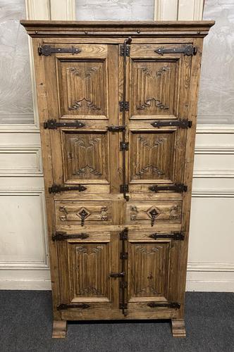 French Gothic Oak Rustic Cupboard or Wardrobe (1 of 22)