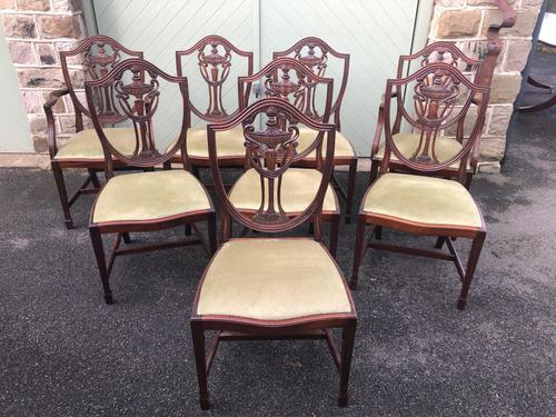 Antique Set of 8 Mahogany Dining Chairs (1 of 10)