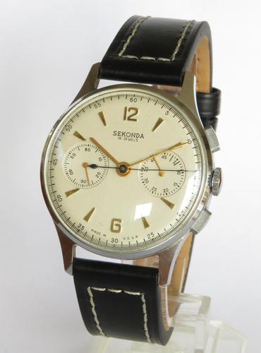 Gents 1960s Sekonda Strela 3017 Cosmonaut Chronograph / Wrist Watch (1 of 5)