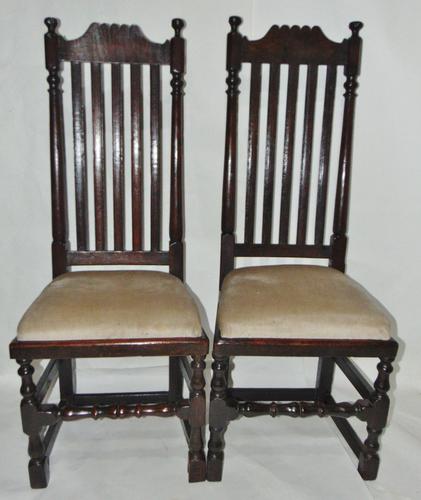 Pair of Jacobean High Back Oak Chairs (1 of 8) Pair of Jacobean High Back Oak Chairs (1 of 8)