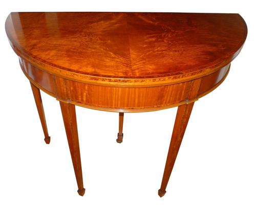 Fine Quality Edwardian Inlaid Satinwood Card Table c.1900 (1 of 4) Fine Quality Edwardian Inlaid Satinwood Card Table c.1900 (1 of 4)