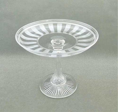 Gorgeous Victorian cut glass & frosted Tazza (1 of 4)