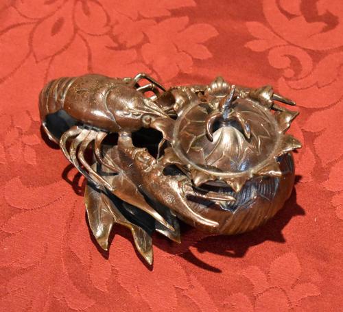 Fine Bronze Lobster Inkwell (1 of 10) Fine Bronze Lobster Inkwell (1 of 10)