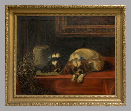 After Landseer - King Charles Spaniels - Oil on Canvas - Early 20thc (1 of 4) After Landseer - King Charles Spaniels - Oil on Canvas - Early 20thc (1 of 4)