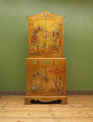 Antique Art Deco Chinese Painted Cabinet, Ornate Gold Decoration, Signed (1 of 28) Antique Art Deco Chinese Painted Cabinet, Ornate Gold Decoration, Signed (1 of 28)