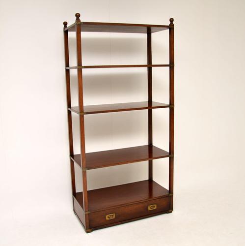 Antique Military Campaign Style Mahogany Bookcase / Cabinet (1 of 6) Antique Military Campaign Style Mahogany Bookcase / Cabinet (1 of 6)
