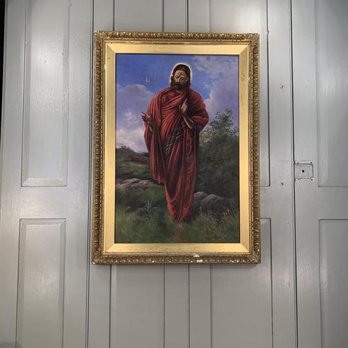 Antique Oil Painting Portrait of Jesus signed Charles Williams (1 of 10) Antique Oil Painting Portrait of Jesus signed Charles Williams (1 of 10)