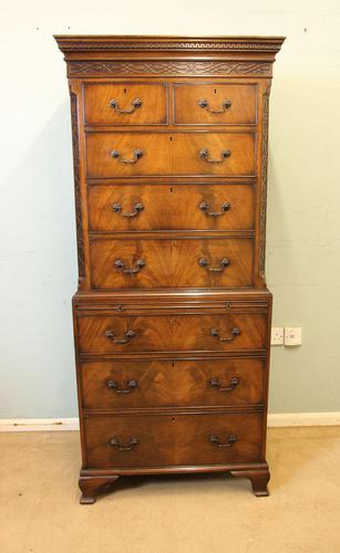 Antique Mahogany Chippendale Style Chest on Chest, Tallboy (1 of 15)