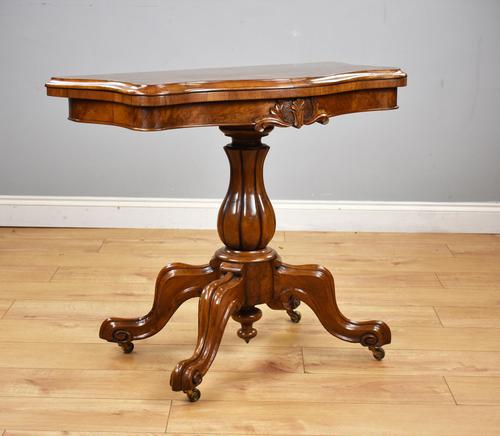 Victorian Burr Walnut Card Table (1 of 10) Victorian Burr Walnut Card Table (1 of 10)