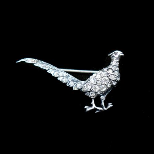 Antique Pheasant Bird Paste Sterling Silver Brooch Pin (1 of 7) Antique Pheasant Bird Paste Sterling Silver Brooch Pin (1 of 7)