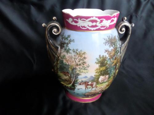 Large Vase Depicting Pastoral Scene with Cattle etc (1 of 6) Large Vase Depicting Pastoral Scene with Cattle etc (1 of 6)