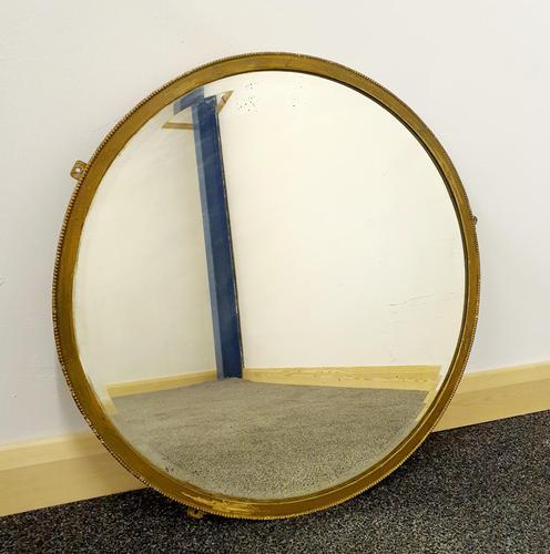 Edwardian Brasscrafter circular mirror (1 of 8)