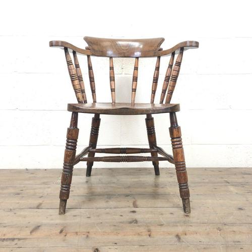 Antique Ash and Elm Smoker's Bow Chair (m-2303) (1 of 10)