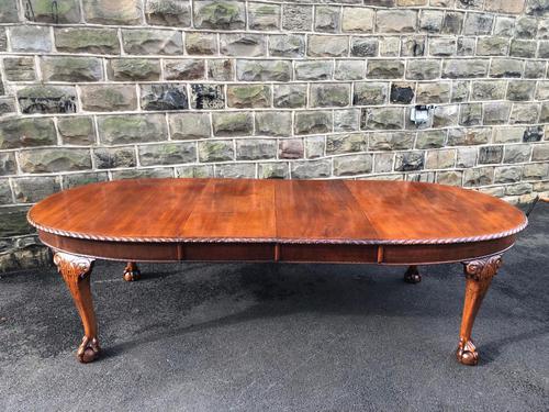 Antique Mahogany 9ft Wind Out Extending Dining Table (1 of 14)