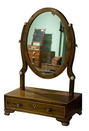 19th Century Mahogany Oval Dressing Table Mirror (1 of 6) 19th Century Mahogany Oval Dressing Table Mirror (1 of 6)