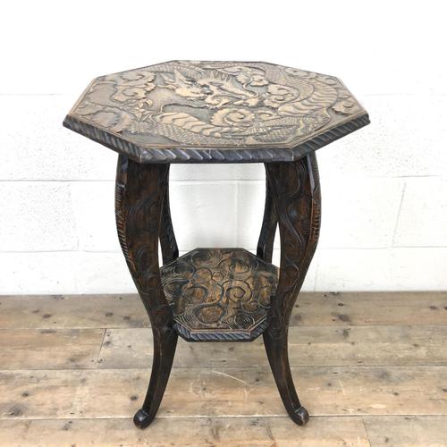 Early 20th Century Carved Side Table (1 of 9) Early 20th Century Carved Side Table (1 of 9)