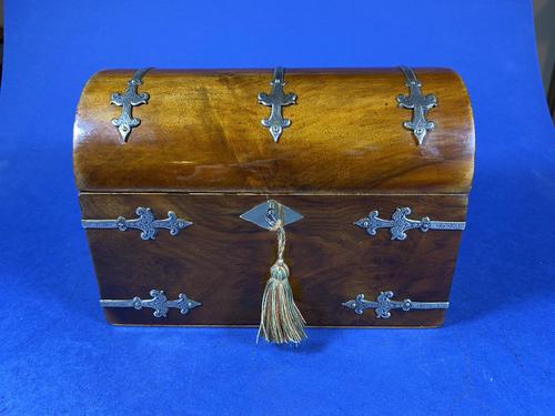 Victorian Brassbound Walnut Casket (1 of 11)