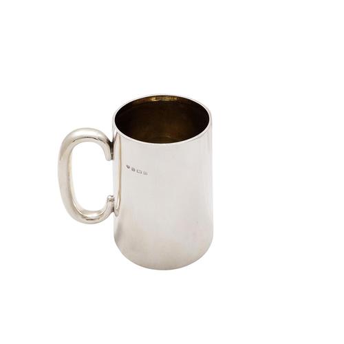 Antique Sterling Silver Pint Mug / Tankard with Glass Bottom 1929 (1 of 8)