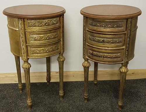 Two near identical louis XIV style bedsides (1 of 4)