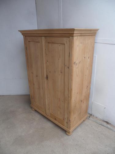 Lovely Victorian Antique Pine 2 Door Kitchen Storage Cupboard to wax / paint (1 of 8)