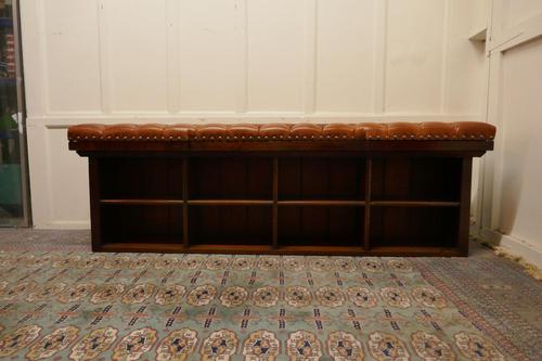 Long Mahogany Chesterfield Hall Seat Shoe Tidy (1 of 8) Long Mahogany Chesterfield Hall Seat Shoe Tidy (1 of 8)