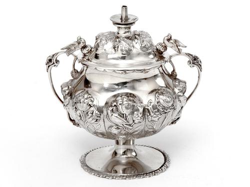 Edwardian William Comyns Silver Table Cigar Lighter (1 of 7) Edwardian William Comyns Silver Table Cigar Lighter (1 of 7)