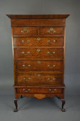 Victorian Burr Oak Chest of Drawers (1 of 7)