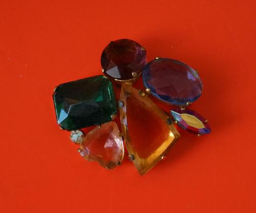 Vintage Colour Gem Set  Brooch (1 of 6)