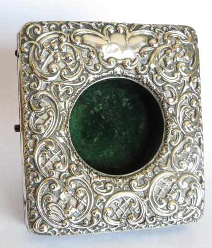 1901 silver pocket watch holder / clock case (1 of 5) 1901 silver pocket watch holder / clock case (1 of 5)
