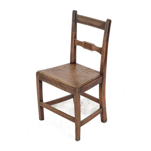 Georgian Late 18th Century Elm & Walnut Country Chair (George III Hall Dining Kitchen Side Quirky Wonky) (1 of 19)
