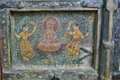 Anglo Indian Painted Doors in Original Frame, Wall Art (1 of 12) Anglo Indian Painted Doors in Original Frame, Wall Art (1 of 12)