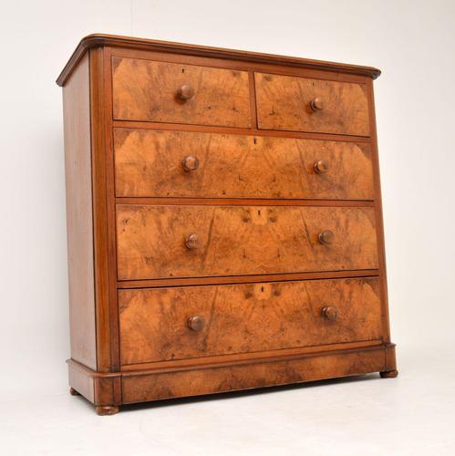 Antique Victorian Burr Walnut  Chest of Drawers (1 of 11)