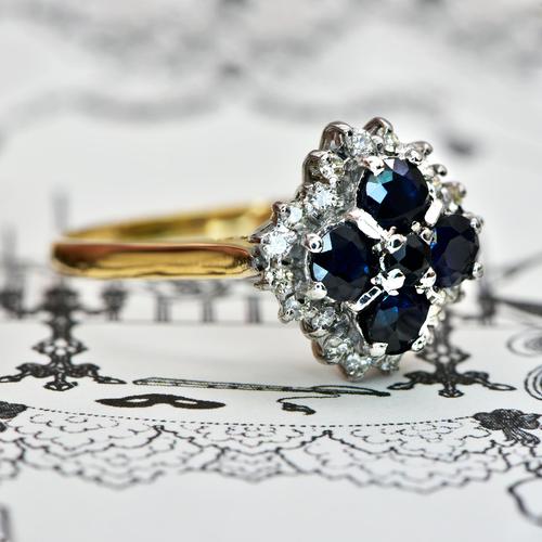 The Vintage 1975 Five Sapphire & Diamond Ring (1 of 7) The Vintage 1975 Five Sapphire & Diamond Ring (1 of 7)