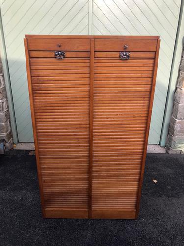 Antique Oak Double Filing Cabinet (1 of 10)